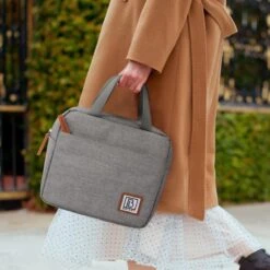 Brisby 4 Laags Geïsoleerde Koeltas - Lunchtas 4 Liter - Lichtgrijs -Bo-Camp Verkoop 1200x1200 1448