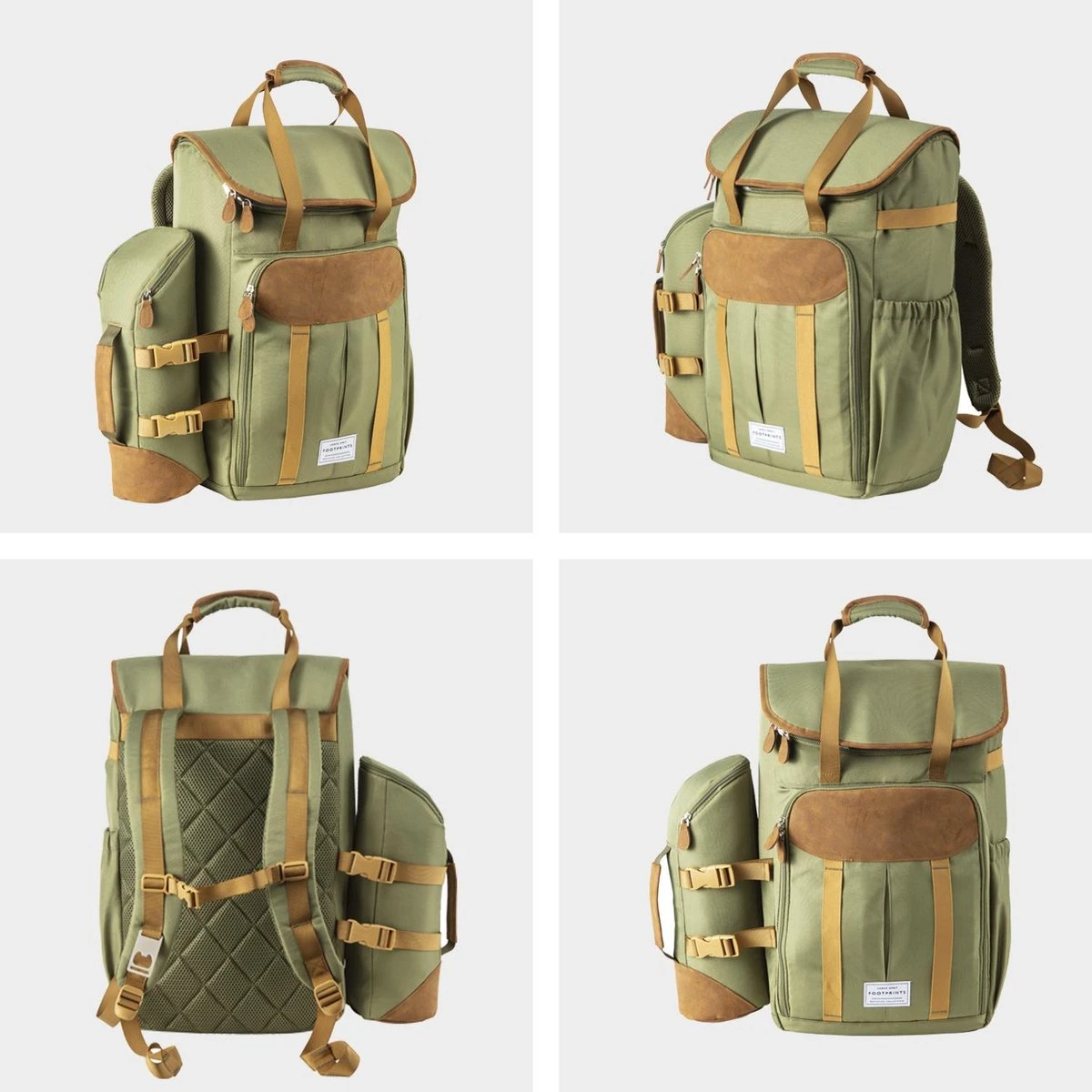 Cabinmax Koeltas - Koelrugzak - Picknick - Picknicktas met Flessenhouder - Koelrugtas 24L - Olive Green Cabinmax Koeltas - Koelrugzak - Picknick - Picknicktas Met Flessenhouder - Koelrugtas 24L - Olive Green -Bo-Camp Verkoop 1200x1200 1474
