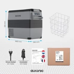 Auronic Elektrische Koelbox - 49.5L - Compressor - 12V En 240V - Grijs -Bo-Camp Verkoop 1200x1200 1501