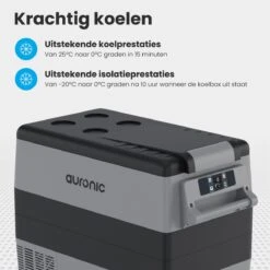 Auronic Elektrische Koelbox - 49.5L - Compressor - 12V En 240V - Grijs -Bo-Camp Verkoop 1200x1200 1502