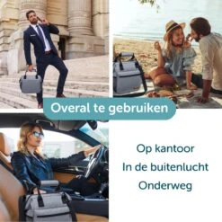 ForDig Lunchtas Grijs - Koeltas Gemaakt Van 600D Polyester Met PEVA-Voering - Ruimte Voor Lunchtrommel / Snacks / Blikjes - Koel Tas Met Mesh Opbergruimtes En Ruimte Voor Bestek - Lunch Tas Cool Bag - Coolerbag - Kleine Cooler -Bo-Camp Verkoop 1200x1200 1509