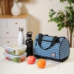 Brisby 4 Laags Geïsoleerde Koeltas - Lunchtas 10 Liter - Zigzag Blauw -Bo-Camp Verkoop 1200x1200 1525