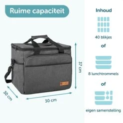 ForDig Koeltas XL Zwart (30 Liter) - Gemaakt Van 600D Polyester Met PEVA-Voering - Ruimte Voor 40 Blikjes Of 20 Halve Liter Flessen - Opvouwbaar Koel Tas Met Easy-Acces Flap - Ruimte Voor Bestek - Picknick Cool Bag - Coolerbag - Grote Cooler 2 ForDig Koeltas XL Zwart (30 Liter) - Gemaakt Van 600D Polyester Met PEVA-Voering - Ruimte Voor 40 Blikjes Of 20 Halve Liter Flessen - Opvouwbaar Koel Tas Met Easy-Acces Flap - Ruimte Voor Bestek - Picknick Cool Bag - Coolerbag - Grote Cooler -Bo-Camp Verkoop 1200x1200 1582