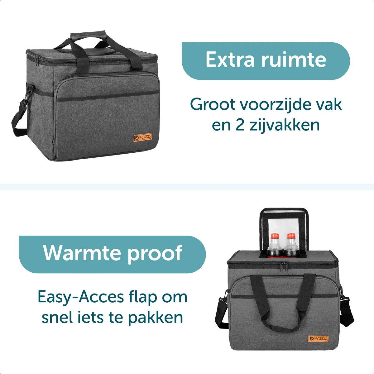 ForDig Koeltas XL Zwart (30 liter) - Gemaakt van 600D Polyester met PEVA-Voering - Ruimte voor 40 Blikjes of 20 Halve Liter Flessen - Opvouwbaar Koel Tas met Easy-Acces Flap - Ruimte voor Bestek - Picknick Cool Bag - Coolerbag - Grote Cooler ForDig Koeltas XL Zwart (30 Liter) - Gemaakt Van 600D Polyester Met PEVA-Voering - Ruimte Voor 40 Blikjes Of 20 Halve Liter Flessen - Opvouwbaar Koel Tas Met Easy-Acces Flap - Ruimte Voor Bestek - Picknick Cool Bag - Coolerbag - Grote Cooler -Bo-Camp Verkoop 1200x1200 1584
