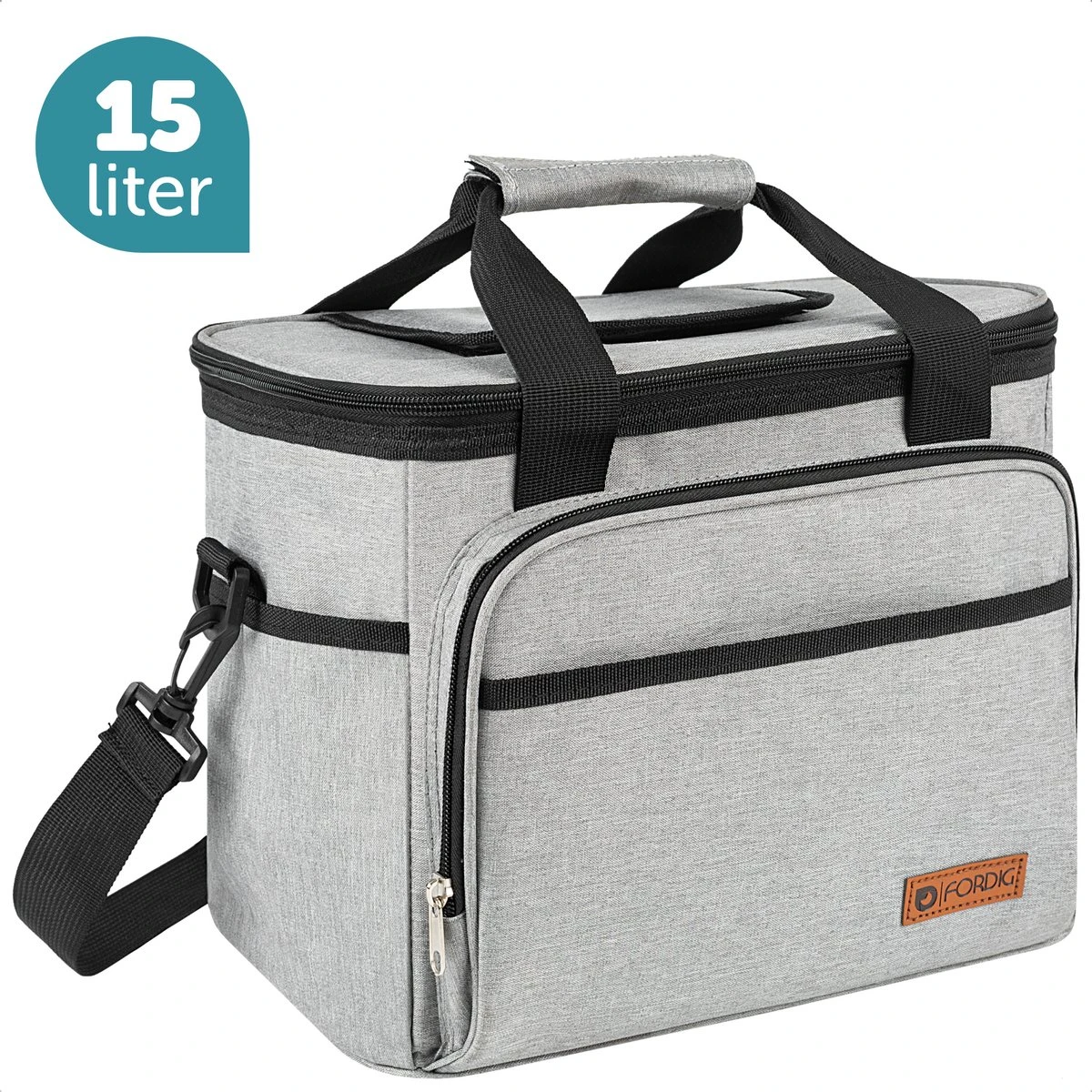 ForDig Koeltas L Grijs (15 liter) - Gemaakt van 600D Polyester met PEVA-Voering - Ruimte voor 20 Blikjes of 10 Halve Liter Flessen - Opvouwbaar Koel Tas met Easy-Acces Flap - Ruimte voor Bestek - Picknick Cool Bag - Coolerbag - Grote Cooler ForDig Koeltas L Grijs (15 Liter) - Gemaakt Van 600D Polyester Met PEVA-Voering - Ruimte Voor 20 Blikjes Of 10 Halve Liter Flessen - Opvouwbaar Koel Tas Met Easy-Acces Flap - Ruimte Voor Bestek - Picknick Cool Bag - Coolerbag - Grote Cooler -Bo-Camp Verkoop 1200x1200 1713
