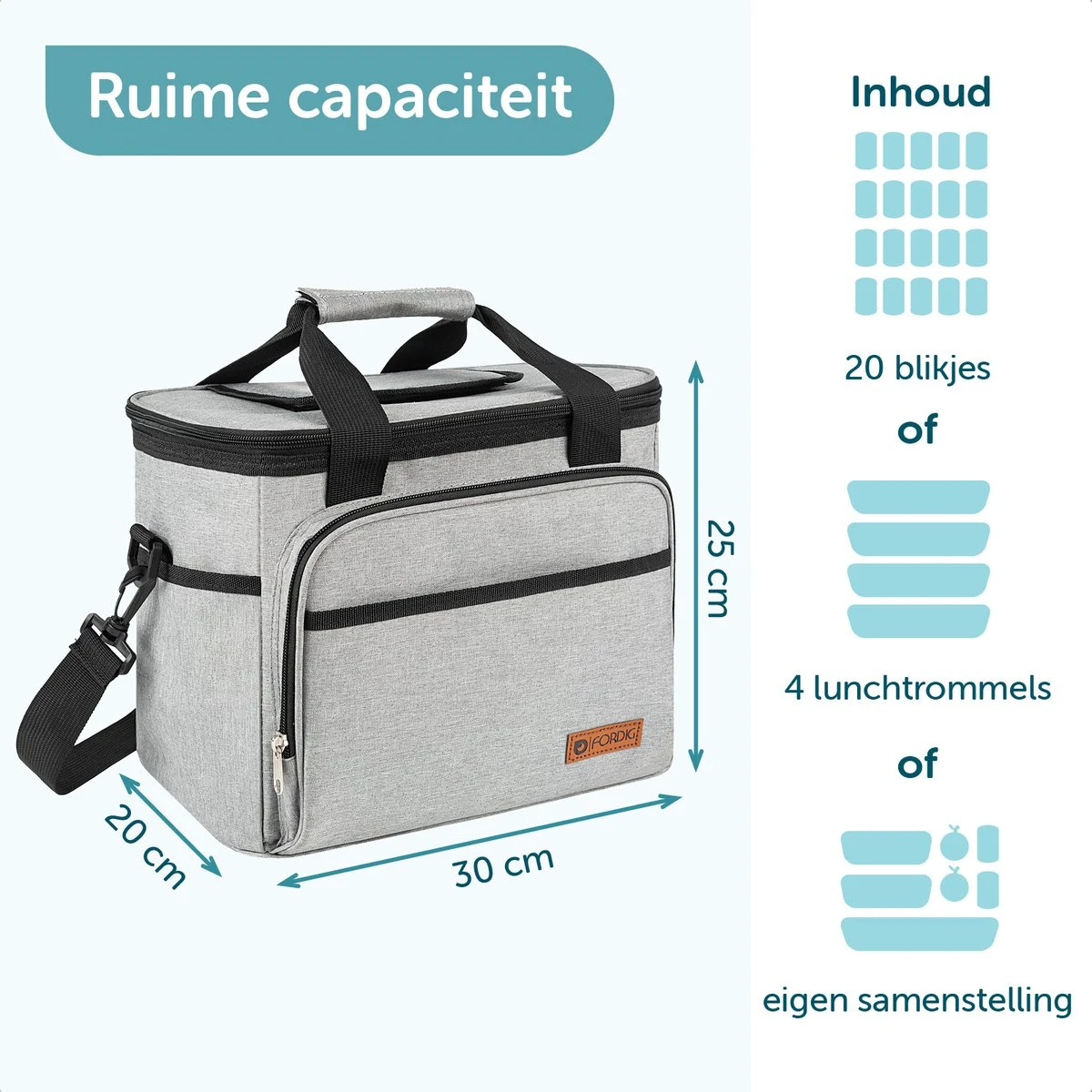 ForDig Koeltas L Grijs (15 liter) - Gemaakt van 600D Polyester met PEVA-Voering - Ruimte voor 20 Blikjes of 10 Halve Liter Flessen - Opvouwbaar Koel Tas met Easy-Acces Flap - Ruimte voor Bestek - Picknick Cool Bag - Coolerbag - Grote Cooler ForDig Koeltas L Grijs (15 Liter) - Gemaakt Van 600D Polyester Met PEVA-Voering - Ruimte Voor 20 Blikjes Of 10 Halve Liter Flessen - Opvouwbaar Koel Tas Met Easy-Acces Flap - Ruimte Voor Bestek - Picknick Cool Bag - Coolerbag - Grote Cooler -Bo-Camp Verkoop 1200x1200 1714