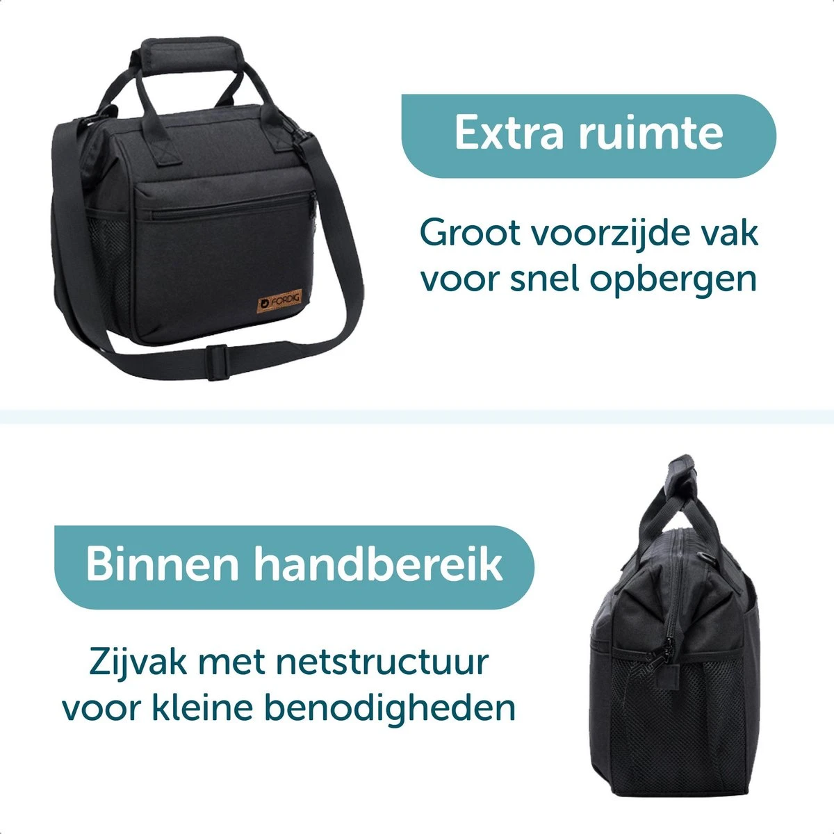 ForDig Lunchtas Zwart - Koeltas Gemaakt van 600D Polyester met PEVA-Voering - Ruimte voor Lunchtrommel / Snacks / Blikjes - Koel Tas met Mesh Opbergruimtes en Ruimte voor Bestek - Lunch Tas Cool Bag - Coolerbag - Kleine Cooler ForDig Lunchtas Zwart - Koeltas Gemaakt Van 600D Polyester Met PEVA-Voering - Ruimte Voor Lunchtrommel / Snacks / Blikjes - Koel Tas Met Mesh Opbergruimtes En Ruimte Voor Bestek - Lunch Tas Cool Bag - Coolerbag - Kleine Cooler -Bo-Camp Verkoop 1200x1200 1791