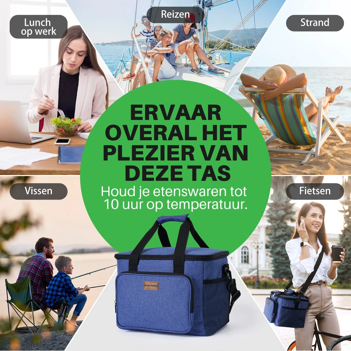 Packaway 4 Laags Geïsoleerde Koeltas - Lunchtas 15 liter - Blauw Packaway 4 Laags Geïsoleerde Koeltas - Lunchtas 15 Liter - Blauw -Bo-Camp Verkoop 1200x1200 1813