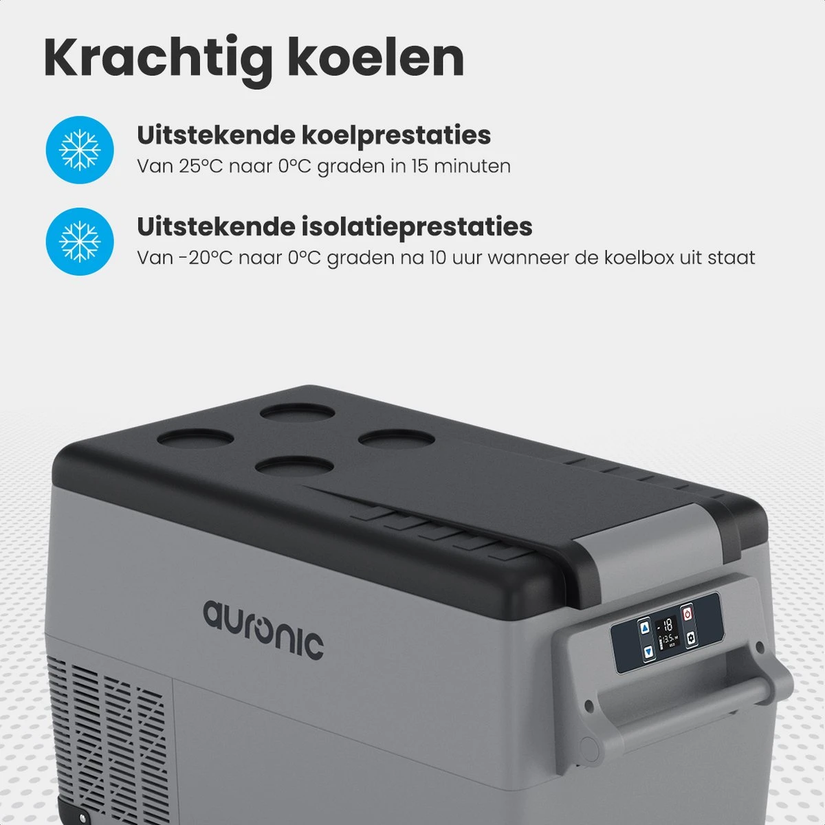 Auronic Elektrische Koelbox - 30.4L - Compressor - 12V en 240V - Grijs Auronic Elektrische Koelbox - 30.4L - Compressor - 12V En 240V - Grijs -Bo-Camp Verkoop 1200x1200 1851