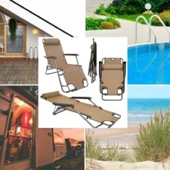 Ligstoel Opvouwbaar 155x60cm - Lichte Ligbed Relaxstoel Tuinstoel Campingstoel Strandstoel -Bo-Camp Verkoop 1200x1200 19