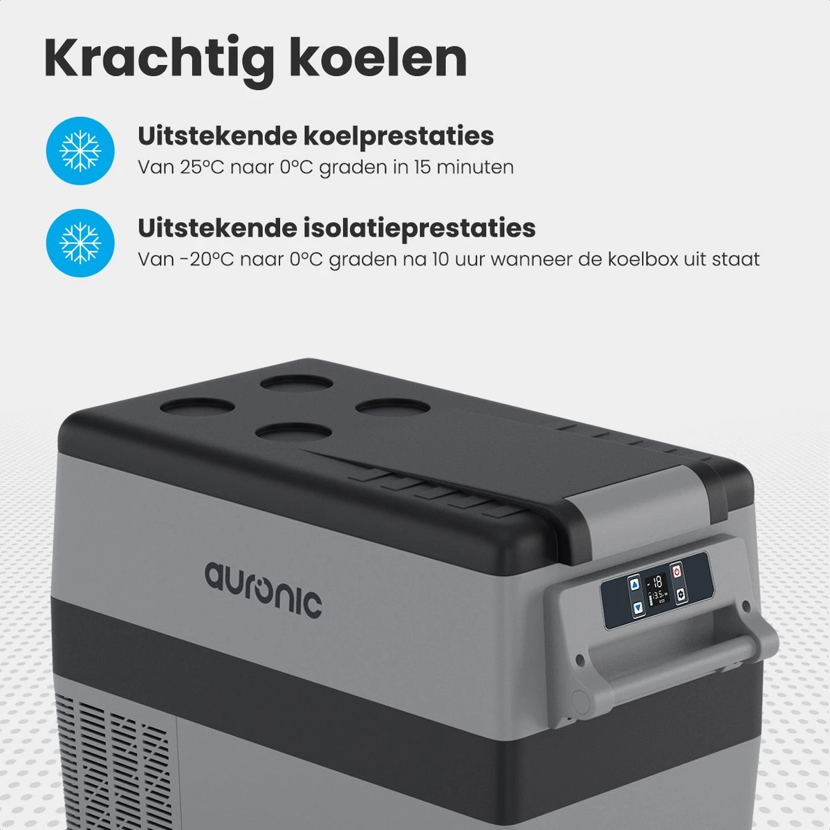 Auronic Elektrische Koelbox - 40.5L - Compressor - 12V en 240V - Grijs Auronic Elektrische Koelbox - 40.5L - Compressor - 12V En 240V - Grijs -Bo-Camp Verkoop 1200x1200 1934