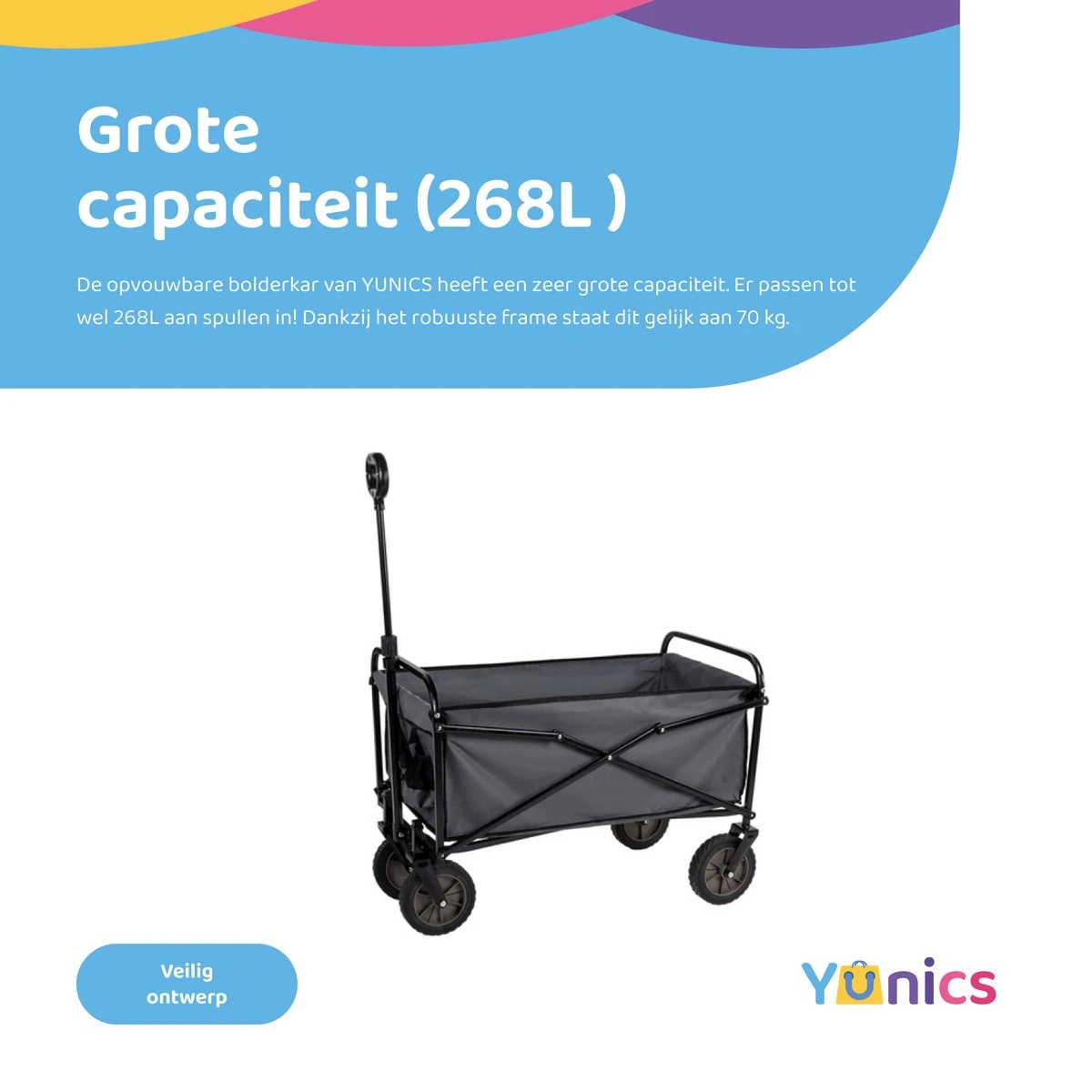 YUNICS® Bolderkar Opvouwbaar - Bolderwagen met Stevig Harmonicaframe - Draaibare Wielen - 70KG Draagkracht - Groen YUNICS® Bolderkar Opvouwbaar - Bolderwagen Met Stevig Harmonicaframe - Draaibare Wielen - 70KG Draagkracht - Groen -Bo-Camp Verkoop 1200x1200 1953