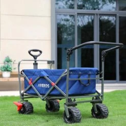 AREBOS Handkar | Transportwagen | Apparatuurwagen | Opvouwbaar | Duwstang| Blauw 4 AREBOS Handkar | Transportwagen | Apparatuurwagen | Opvouwbaar | Duwstang| Blauw -Bo-Camp Verkoop 1200x1200 1959