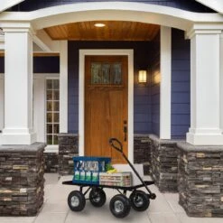 Relaxdays Bolderkar Tuin - Platte Tuinwagen - Luchtbanden - 200 Kg - Transportkar - Staal -Bo-Camp Verkoop 1200x1200 1963