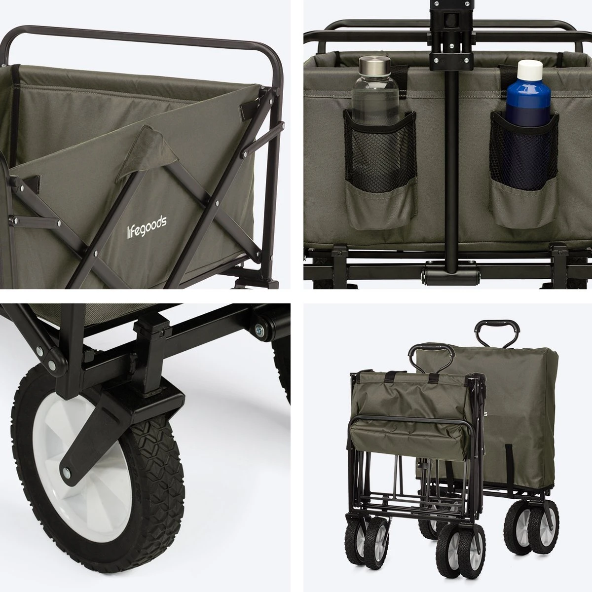 LifeGoods Bolderkar - Opvouwbaar - Draaibare wielen - 2 Standen - 70KG Draagkracht - Groen LifeGoods Bolderkar - Opvouwbaar - Draaibare Wielen - 2 Standen - 70KG Draagkracht - Groen -Bo-Camp Verkoop 1200x1200 2009