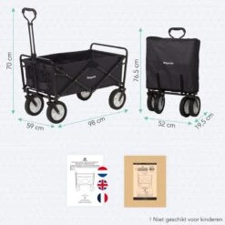 LifeGoods Bolderkar - Opvouwbaar - Draaibare Wielen - 2 Standen - 70KG Draagkracht - Zwart 6 LifeGoods Bolderkar - Opvouwbaar - Draaibare Wielen - 2 Standen - 70KG Draagkracht - Zwart -Bo-Camp Verkoop 1200x1200 2045