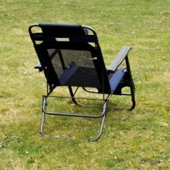 Ligstoel 155x60cm - Opvouwbaar Campingstoel Ligbed Strandstoel Tuinstoel Vouwligstoel Blauw -Bo-Camp Verkoop 1200x1200 253