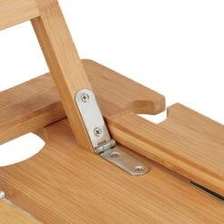 Relaxdays Opvouwbare Picknick Wijntafel - 4 Wijnglazenhouders - Bamboe Dienbladtafel Klein -Bo-Camp Verkoop 1200x1200 359