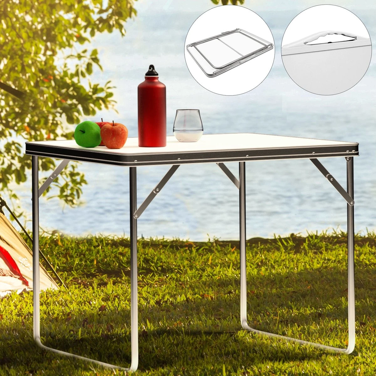 Aluminium Inklapbare Tuintafel - Campingtafel - 80x60x68 cm Merkloos Aluminium Inklapbare Tuintafel - Campingtafel - 80x60x68 Cm -Bo-Camp Verkoop 1200x1200 385