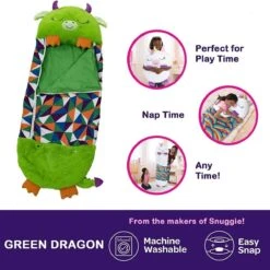Draak Slaapzak -160 Cms | Kinderslaapzak | Slaapzak Junior | Nappers | Children Sleeping Bag | Kinderen Slaapzak | Super Soft 2 In 1 Fun Pillow &Sleepy For Boys | Draak Slaapzak | Zachte Slaapzak | Knuffel Slaapzak | 2 In 1 Slaapzak | Kinderen -Bo-Camp Verkoop 1200x1200 406