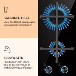 Illuminosa Domino Gaskookplaat 2-pits Sabaf Branders Glaskeramiek -Bo-Camp Verkoop 1200x1200 550