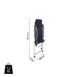 Campart Campingstoel CH-0592 - Opvouwbaar Met Hoofdsteun - 7 Verstelbare Standen - Lichtgewicht - Blauw -Bo-Camp Verkoop 1200x1200 65