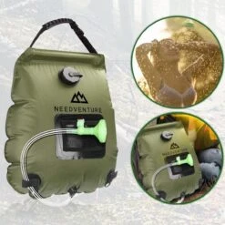 Needventure Solar Douche - Camping Douchezak - Buiten Douche - Tuindouche - Inclusief Thermometer - Waterzak Met Douchekop - 20L - Groen -Bo-Camp Verkoop 1200x1200 698