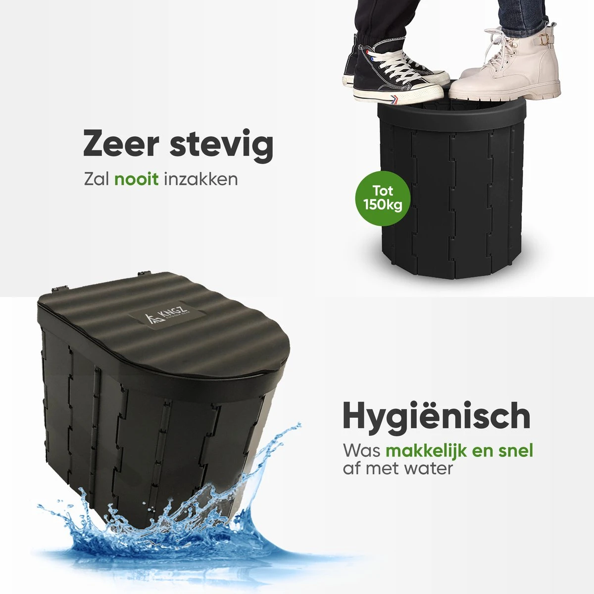 KNGZ Outdoor Gear – Camping toilet – Nieuw Model – Biologisch afbreekbare zakjes – Opvouwbare Camping Toilet Met Deksel – Camping Toilet Hoge Zit – Draagbare WC Emmer Volwassen – Draagbaar Mobiel Potje – Nachtemmer – Opvouwbaar toilet – Kamperen KNGZ Outdoor Gear – Camping Toilet – Nieuw Model – Biologisch Afbreekbare Zakjes – Opvouwbare Camping Toilet Met Deksel – Camping Toilet Hoge Zit – Draagbare WC Emmer Volwassen – Draagbaar Mobiel Potje – Nachtemmer – Opvouwbaar Toilet – Kamperen -Bo-Camp Verkoop 1200x1200 705
