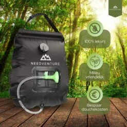 Needventure Solar Douche - Camping Douchezak - Buiten Douche - Tuindouche - Inclusief Thermometer - Waterzak Met Douchekop - 20L - Zwart -Bo-Camp Verkoop 1200x1200 714