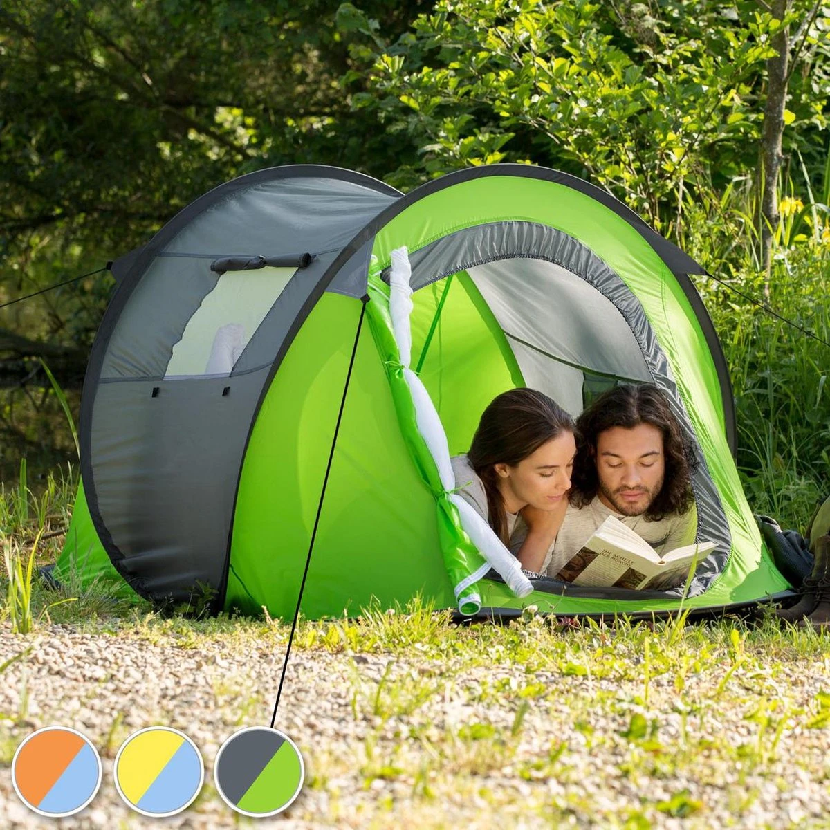 Pop Up Tent Waterkolom 1500 Mm/Cm² - Blauw - 2 Persoons Pop Up Tent Waterkolom 1500 Mm/Cm² - Blauw - 2 Persoons -Bo-Camp Verkoop 1200x1200 745