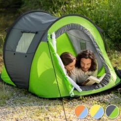Pop Up Tent Waterkolom 1500 Mm/Cm² - Blauw - 2 Persoons 2 Pop Up Tent Waterkolom 1500 Mm/Cm² - Blauw - 2 Persoons -Bo-Camp Verkoop 1200x1200 746