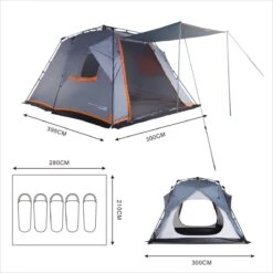 Where Tomorrow Gezinstent Met Zonnendak 300X395X200 Cm- Grijs - 5 Persoons 4 Where Tomorrow Gezinstent Met Zonnendak 300X395X200 Cm- Grijs - 5 Persoons -Bo-Camp Verkoop 1200x1200 815