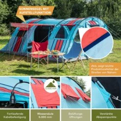 Skandika Gotland Tunneltent Voor 6 Personen, Grote Familietent In Racing-design, Ingenaaide Tentbodem, Waterdicht, 5000 Mm Waterkolom, Slaapcabine Met Scheidingswand, Muggennet (let Op, Komt Met Kleurfouten) 3 Skandika Gotland Tunneltent Voor 6 Personen, Grote Familietent In Racing-design, Ingenaaide Tentbodem, Waterdicht, 5000 Mm Waterkolom, Slaapcabine Met Scheidingswand, Muggennet (let Op, Komt Met Kleurfouten) -Bo-Camp Verkoop 1200x1200 828