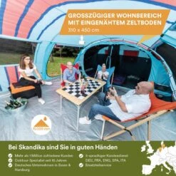 Skandika Gotland Tunneltent Voor 6 Personen, Grote Familietent In Racing-design, Ingenaaide Tentbodem, Waterdicht, 5000 Mm Waterkolom, Slaapcabine Met Scheidingswand, Muggennet (let Op, Komt Met Kleurfouten) 5 Skandika Gotland Tunneltent Voor 6 Personen, Grote Familietent In Racing-design, Ingenaaide Tentbodem, Waterdicht, 5000 Mm Waterkolom, Slaapcabine Met Scheidingswand, Muggennet (let Op, Komt Met Kleurfouten) -Bo-Camp Verkoop 1200x1200 830