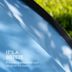 Navaris Windscherm Voor Het Strand - Zon- En Windbescherming Voor Drie Personen - Pop-up Speeltent Met UV- Bescherming - Beach Shelter Met Draagtas -Bo-Camp Verkoop 1200x1200 854