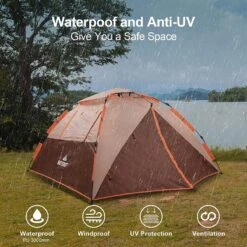 Merkloos Kamping Tent / Absolutely Waterproof, Lightweight Camping Tent With - Tent Ideal For Camping In The Garden, Dome Tent, -Bo-Camp Verkoop 1200x1200 861