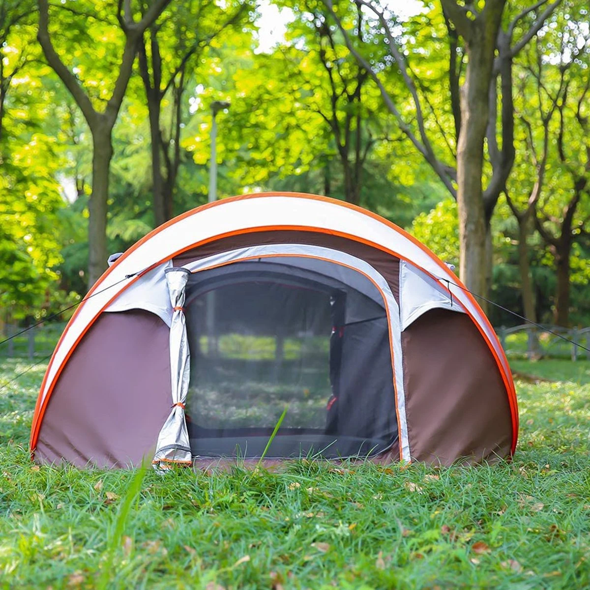 Fly Lab Luxe Pop Up Tent - Kampeer tent - Grijs/Oranje - 4 Persoons Fly Lab Luxe Pop Up Tent - Kampeer Tent - Grijs/Oranje - 4 Persoons -Bo-Camp Verkoop 1200x1200 867