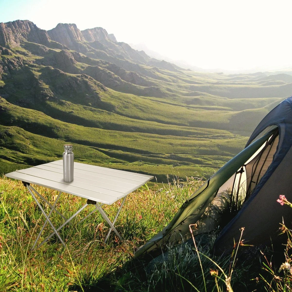 Navaris campingtafel - Inklapbaar campingtafeltje van aluminium - Opvouwbare tafel inclusief draagtas - Picknicktafel - Zilver Navaris Campingtafel - Inklapbaar Campingtafeltje Van Aluminium - Opvouwbare Tafel Inclusief Draagtas - Picknicktafel - Zilver -Bo-Camp Verkoop 1200x1200 92