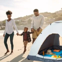 Relaxdays Strandtent Pop-up - Omkleedtent - 145x180 Cm - 2-3 Personen - Beachtent -compact - Oranje -Bo-Camp Verkoop 1200x1200 930