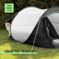 JEMIDI Tweepersoons Pop-up Tent - Opgooitent, Werptent Voor 2 Personen - Ideaal Als Festivaltent Of Kampeertent - Verschillende Kleuren -Bo-Camp Verkoop 1200x1200 943
