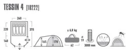 High Peak Tessin 4 Koepeltent - 4-Persoons - Grijs -Bo-Camp Verkoop 1200x478 2