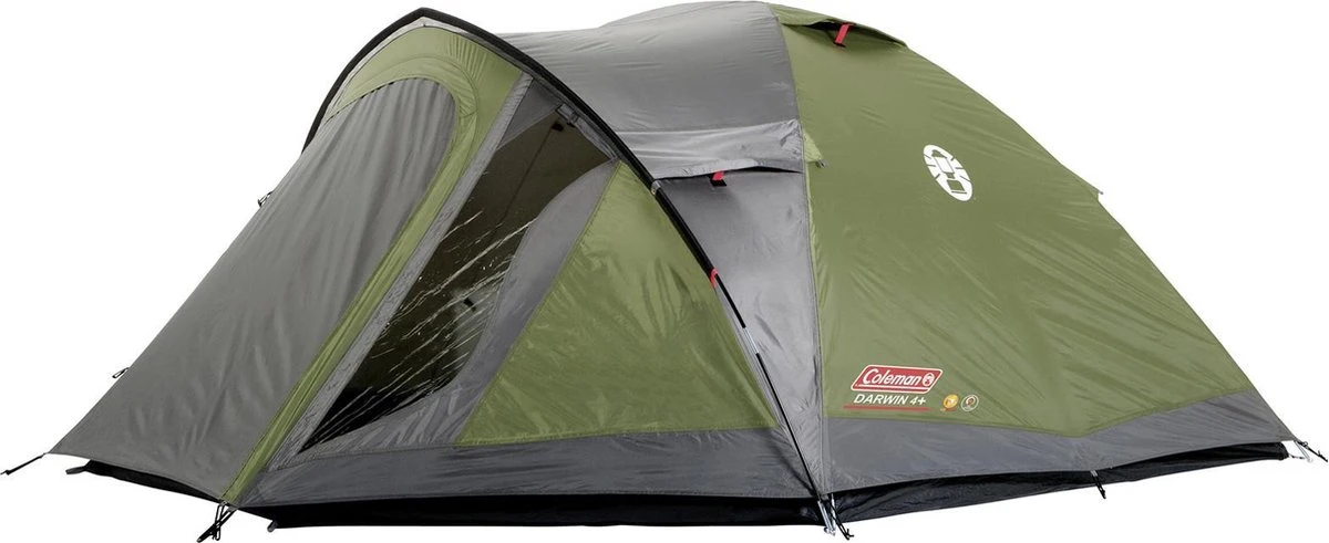 Coleman Darwin 4 Plus Koepeltent - 4-Persoons - Groen Coleman Darwin 4 Plus Koepeltent - 4-Persoons - Groen -Bo-Camp Verkoop 1200x491 1
