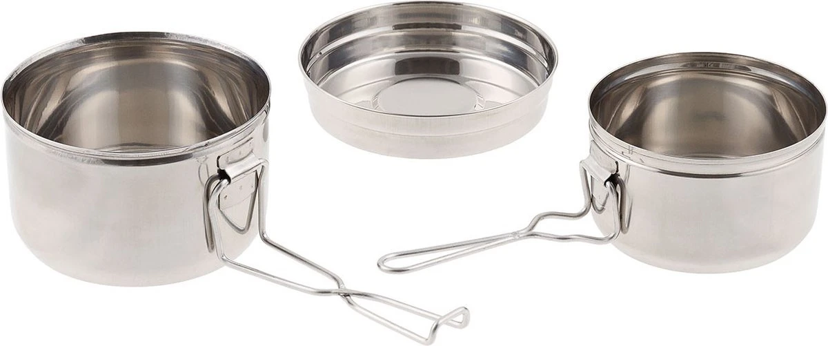 MFH - CZ Mess Kit/pannen set - RVS - 3-delig MFH - CZ Mess Kit/pannen Set - RVS - 3-delig -Bo-Camp Verkoop 1200x501 5