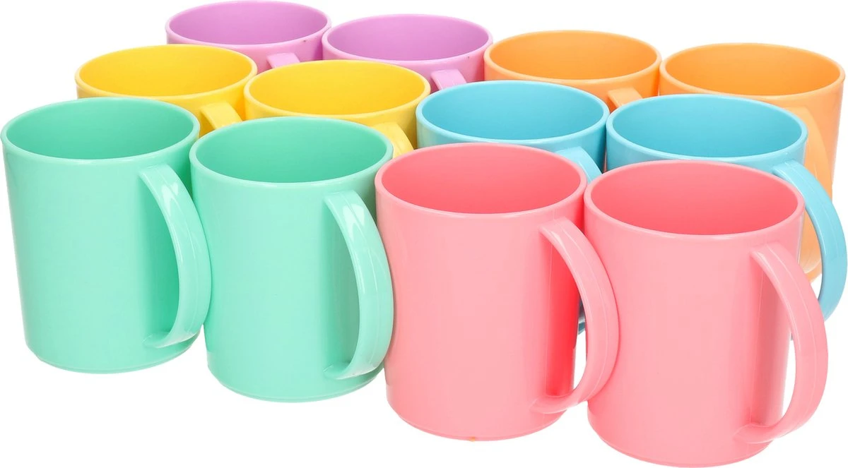 12x stuks plastic drinkbekers van kunststof 350 ml multi-color - Limonade bekers - Campingservies/picknickservies 12x Stuks Plastic Drinkbekers Van Kunststof 350 Ml Multi-color - Limonade Bekers - Campingservies/picknickservies -Bo-Camp Verkoop 1200x663 2