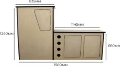 Camper Keuken MDF - Linkerkant EU - Inclusief Kledingstang + Wijnrek - Onbewerkt - Inbouw Kasten Inrichting Kampeerauto Caravan 9 Camper Keuken MDF - Linkerkant EU - Inclusief Kledingstang + Wijnrek - Onbewerkt - Inbouw Kasten Inrichting Kampeerauto Caravan -Bo-Camp Verkoop 1200x663