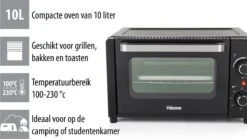 Tristar Oven OV-3615 - Camping Oven 10 Liter - 800 Watt - Vrijstaande Kleine Oven - Zwart -Bo-Camp Verkoop 1200x674 7
