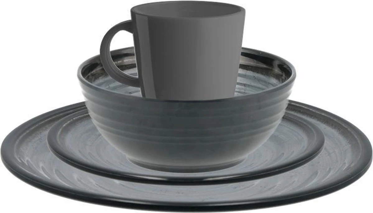 Travellife Jávea Serviesset - 16-delig - Donkergrijs Travellife Jávea Serviesset - 16-delig - Donkergrijs -Bo-Camp Verkoop 1200x687 1