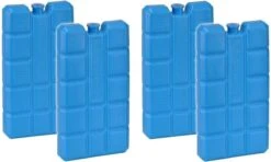 Merkloos Set Van 6x Blauwe Koelelementen 200 Gram 8 X 15 X 2 Cm - Koelblokken/koelelementen Voor Koeltas/koelbox