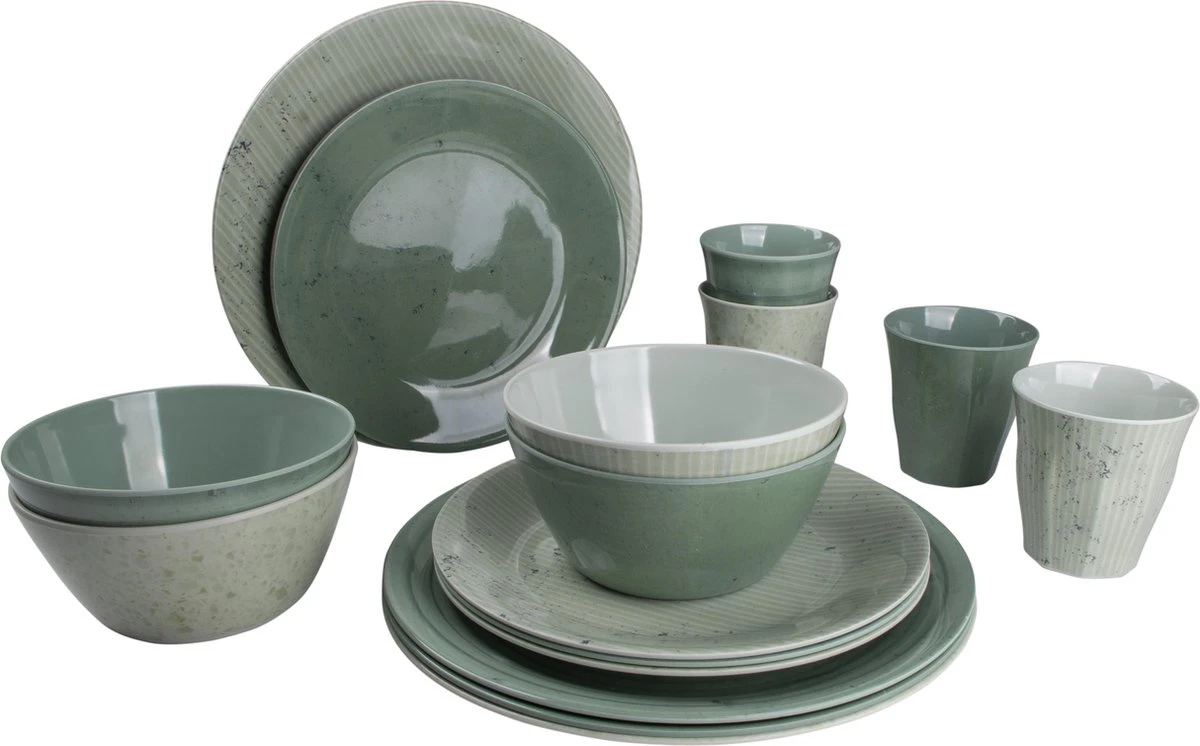Bo-Camp Servies - Campingbord - 100% Melamine - 16 delig - Mix & Match - Groen Bo-Camp Servies - Campingbord - 100% Melamine - 16 Delig - Mix & Match - Groen -Bo-Camp Verkoop 1200x746 3