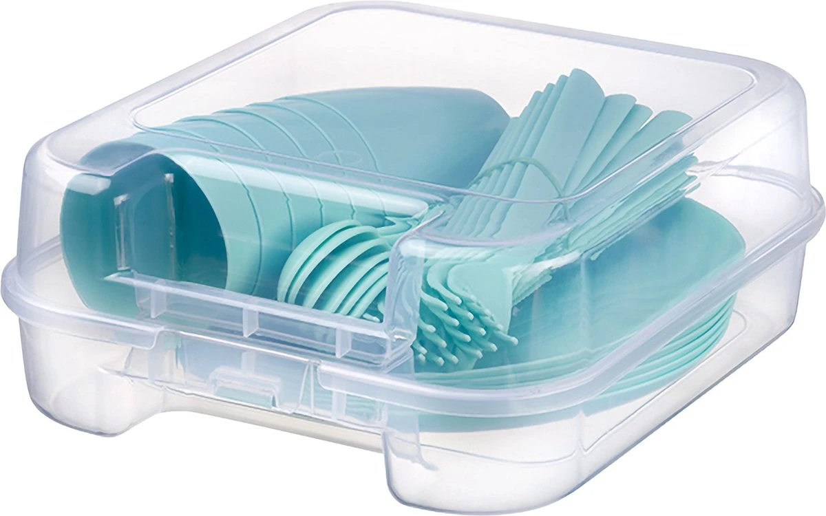 Campingservies - Picknick Bestek - 31 Delig - 6 Personen - Mintgroen Campingservies - Picknick Bestek - 31 Delig - 6 Personen - Mintgroen -Bo-Camp Verkoop 1200x750 4